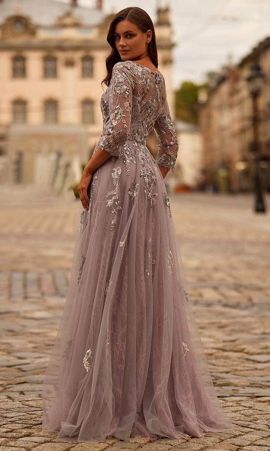 La Femme 31717 - Lace Bodice Evening Gown