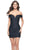 La Femme 31741 - Cap Sleeve Ruched Cocktail Dress Cocktail Dresses