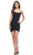 La Femme 31748 - Ruched Sheath Cocktail Dress Cocktail Dresses 00 / Black
