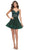 La Femme 31769 - Sheer Lace Bodice Cocktail Dress Cocktail Dresses 00 / Emerald