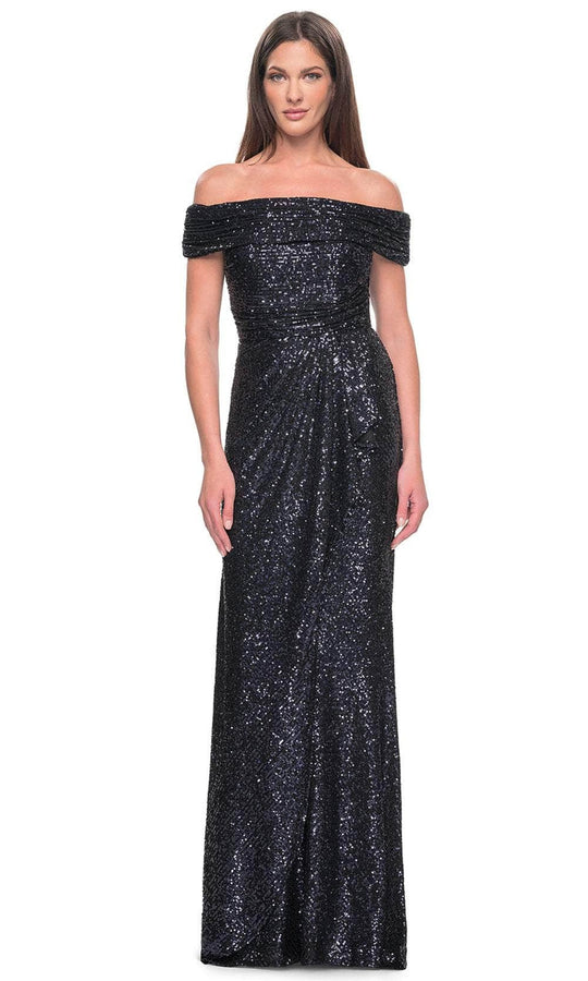 La Femme 31772 - Sequin Off-Shoulder Evening Dress