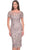 La Femme 31775 - Short Sleeve Floral Lace Applique Knee-Length Dress Mother of the Bride Dresses