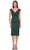 La Femme 31839 - Leaf Knee-Length Formal Dress Holiday Dresses 4 / Emerald