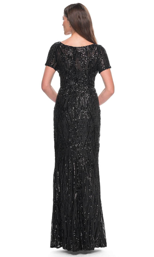La Femme 31852 - Scoop Neck Sequin Evening Dress