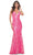 La Femme 31865 - Sequin Mermaid Prom Dress Special Occasion Dress 00 / Neon Pink