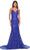 La Femme 31865 - Sequin Mermaid Prom Dress Special Occasion Dress 00 / Royal Blue