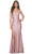 La Femme 31878 - V-Neck Jersey Prom Dress Special Occasion Dress 00 / Light Pink