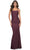 La Femme 31919 - Straight-Across Jersey Prom Dress Evening Dresses 00 / Wine