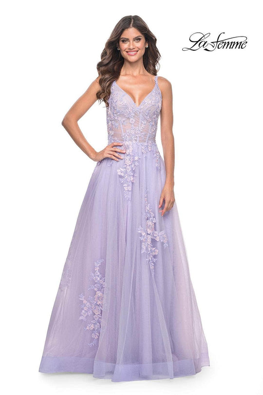 La Femme 31939 - Tulle A-Line Prom Dress