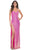 La Femme 31965 - Sequin Corset Prom Dress Special Occasion Dress 00 / Neon Pink