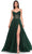 La Femme 31970 - Ruched Tulle Prom Dress Special Occasion Dress 00 / Dark Emerald