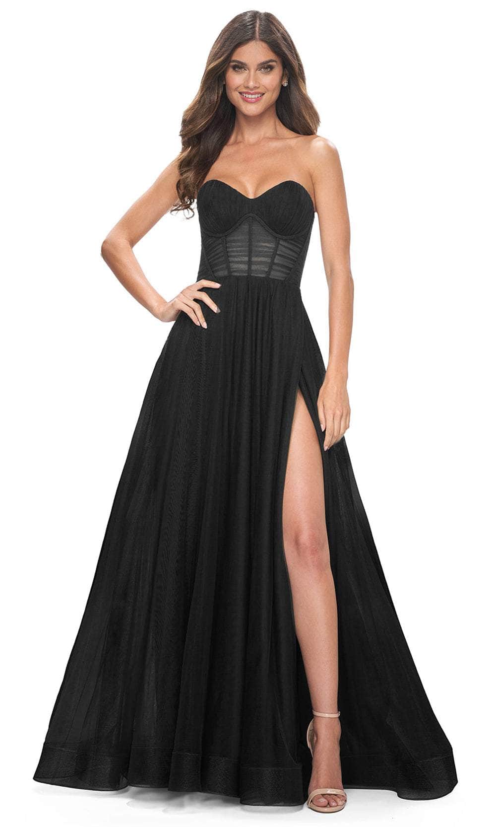 La Femme 31971 - Shirred Corset Prom Dress Couture Candy La Femme 31971 - Shirred Corset Prom Dress Couture Candy