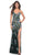 La Femme 31992 - Floral Sequin Lace-Up Back Prom Gown Evening Dresses