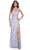 La Femme 32013 - Strapless Embroidered Lace Prom Dress Prom Dresses 00 / Light Periwinkle