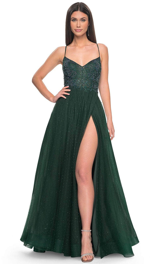 La Femme 32020 - Beaded Illusion Prom Dress