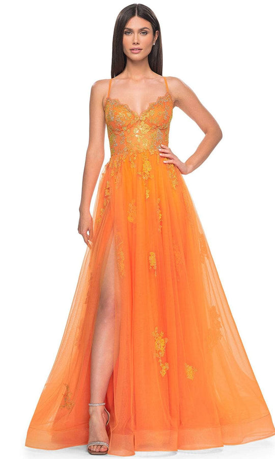 La Femme 32028 - Lace Styled Prom Dress