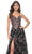 La Femme 32031 - V-Neck Floral Sequin Prom Gown Evening Dresses