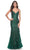 La Femme 32049 - Sequin Detailed Prom Dress Special Occasion Dress 00 / Emerald