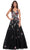 La Femme 32051 - Floral Sequin V-Neck Prom Gown Prom Dresses