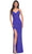 La Femme 32097 - Sleeveless Ruched Jersey Prom Gown Evening Dresses 00 / Royal Blue