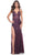 La Femme 32107 - Crisscross Back Embellished Prom Gown Prom Dresses 00 / Dark Berry