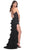 La Femme 32113 - Straight Across Scalloped Lace Prom Gown Evening Dresses