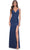 La Femme 32115 - Floor Length Sheath Prom Dress Evening Dresses 00 / Navy