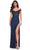 La Femme 32116 - Off Shoulder Corset Prom Dress Prom Dresses 00 / Marine Blue