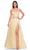 La Femme 32117 - Applique Waist Prom Dress Evening Dresses 00 / Pale Yellow