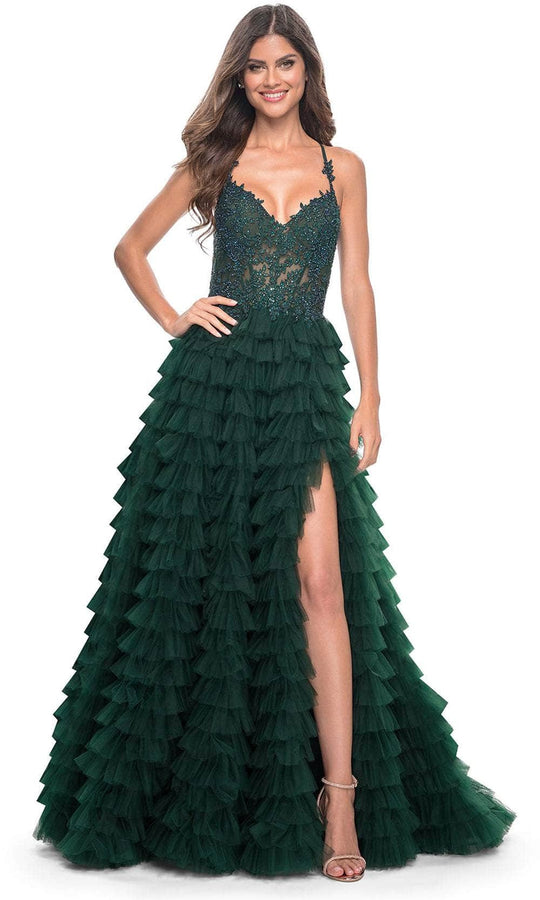 La Femme 32128 - Ruffle Tiered Prom Dress