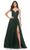 La Femme 32130 - Ruched V-Neck Prom Dress Evening Dresses 00 / Emerald