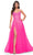 La Femme 32146 - Embellished A-Line Prom Dress Special Occasion Dress 00 / Neon Pink