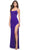 La Femme 32161 - Corset High Slit Prom Dress Special Occasion Dress 00 / Indigo