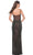La Femme 32177 - V-Neck Rhinestone Fishnet Prom Dress Prom Dresses