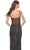 La Femme 32177 - V-Neck Rhinestone Fishnet Prom Dress Prom Dresses