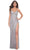 La Femme 32203 - Netted Sheath Prom Dress Prom Dresses 00 / Silver