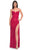La Femme 32210 - Sleeveless Rhinestone Net Prom Dress Evening Dresses 00 / Red