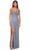 La Femme 32227 - Bustier Net Prom Dress Prom Dresses 00 / Slate