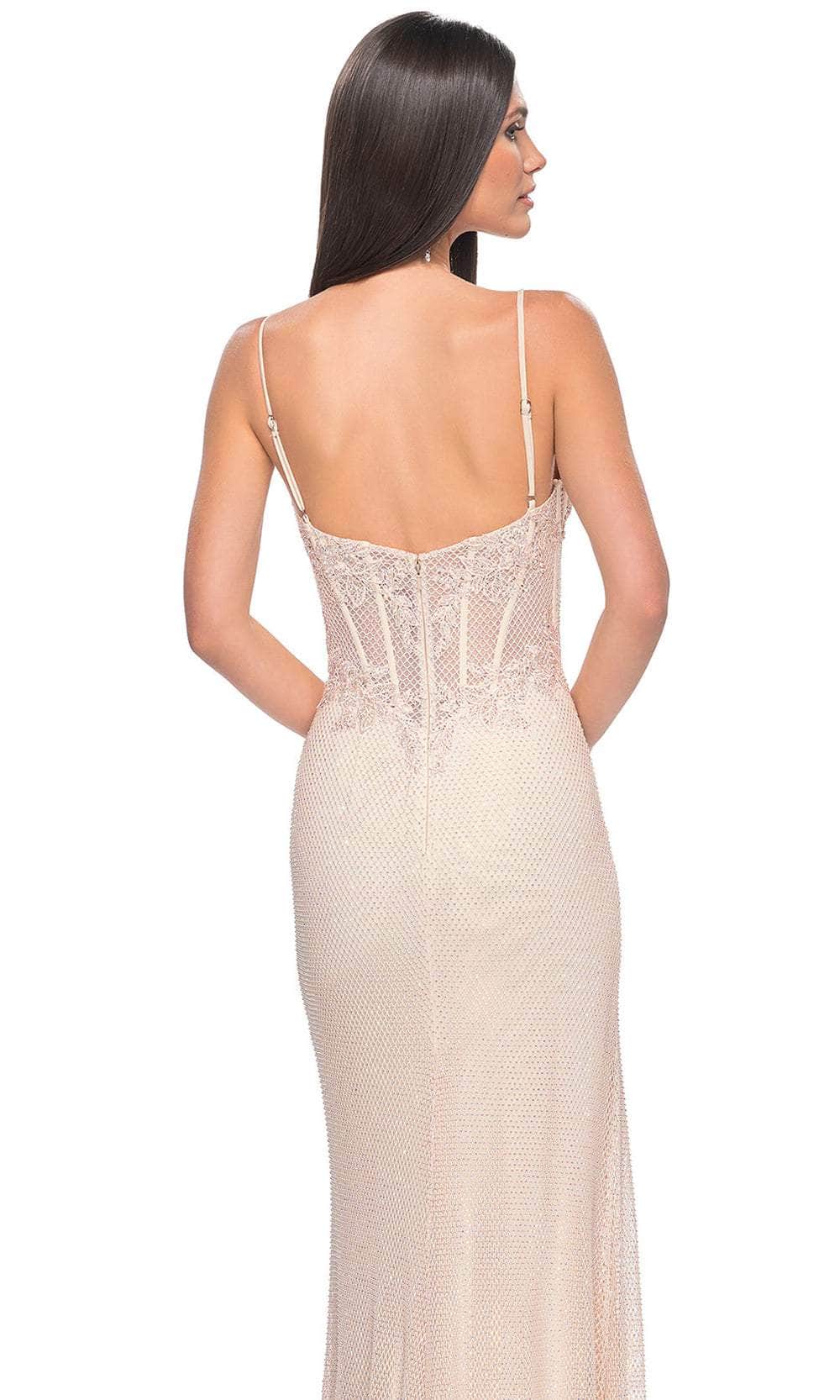 La Femme 32236 - Rhinestone Fishnet Prom Dress – Couture Candy