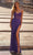 La Femme 32247 - Fishnet V-Neck Prom Dress Evening Dresses
