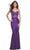 La Femme 32254 - Embroidered Corset Strapless Prom Gown Prom Dresses 00 / Royal Purple