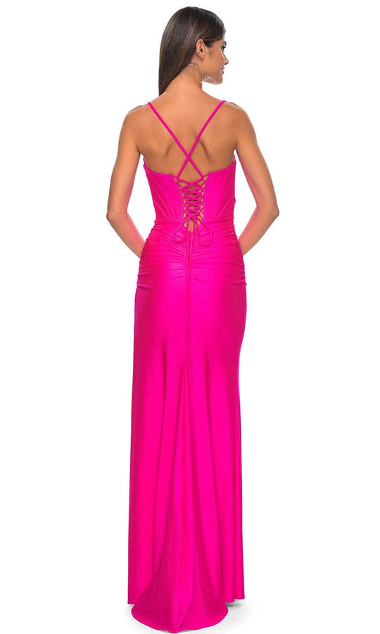 La Femme 32256 - Lace Up Back Prom Dress