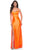La Femme 32262 - Spaghetti Strap Jersey Prom Dress Evening Dresses 00 / Bright Orange