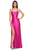 La Femme 32262 - Spaghetti Strap Jersey Prom Dress Evening Dresses 00 / Hot Fuchsia