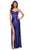La Femme 32264 - Satin Bustier Prom Dress Prom Dresses 00 / Marine Blue