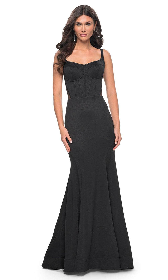 La Femme 32268 - Bustier Bodice Scoop Prom Gown Formal Gowns 00 / Black