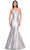 La Femme 32269 - Plunging Mermaid Prom Dress Evening Dresses 00 / Silver