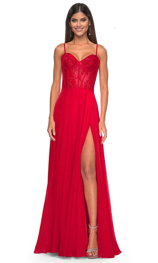 La Femme 32276 - Lace Bustier Prom Dress
