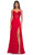 La Femme 32276 - Lace Bustier Prom Dress Evening Dresses 00 / Red