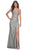 La Femme 32301 - Embroidered Corset Strapless Prom Dress Prom Dresses 00 / Silver